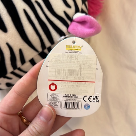 NWT 8” Squishmallows Tracey the Zebra Plush - Picture 6 of 6